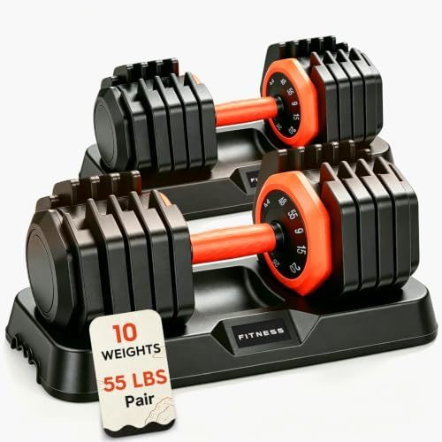 FEIERDUN FDB Quick-Change 55 lb Adjustable Dumbbells