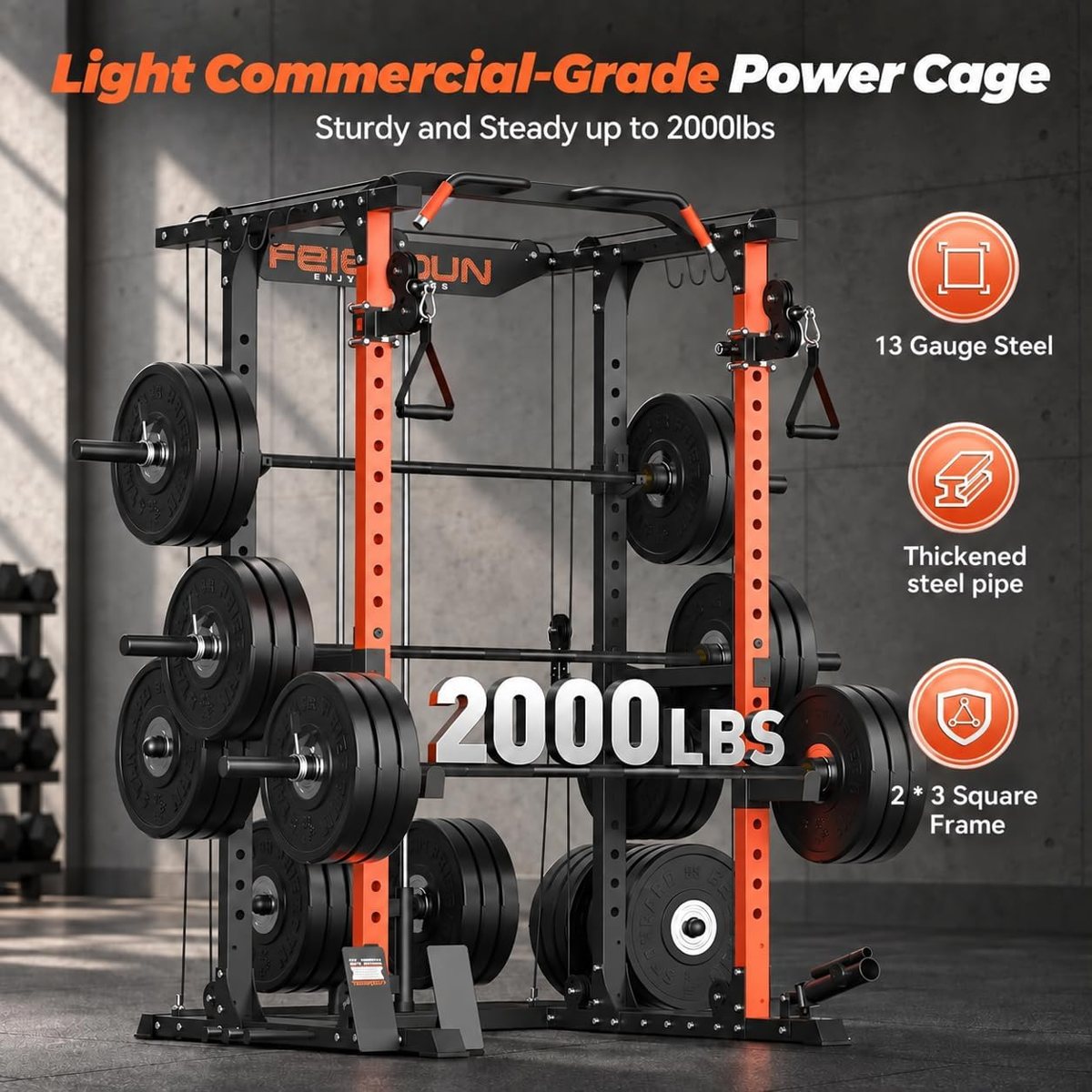 2,000 lb rack capacity