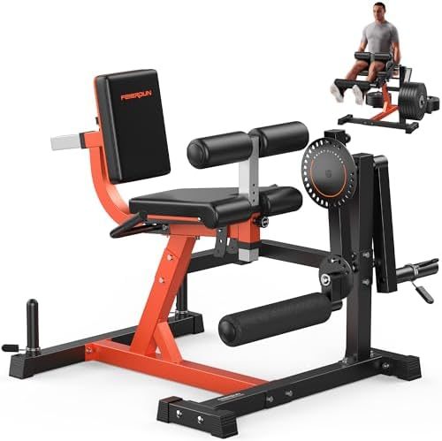 FEIERDUN Leg Extension & Curl Machine with Exercise Bench